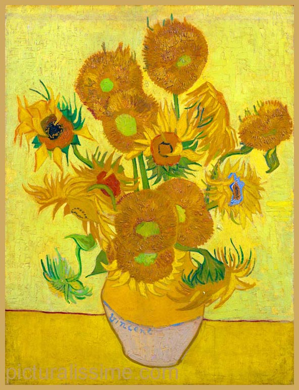 Copie Reproduction Van Gogh Quatorze Tournesols dans un vase