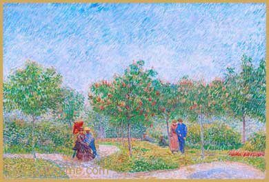 Van Gogh le Parc Voyer d'Argenson à Asnières - les amoureux
