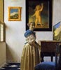 Vermeer Femme debout etagrave; l'épinette
