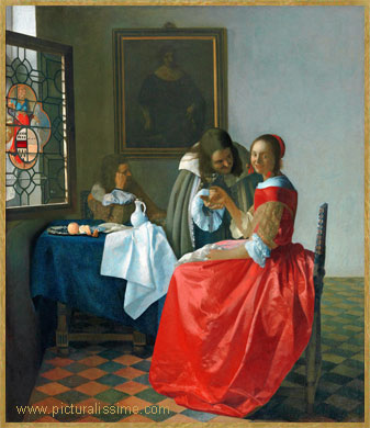 Vermeer la Jeune fille au verre de vin