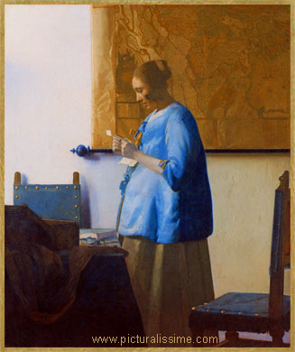 Vermeer Femme en bleu lisant une lettre