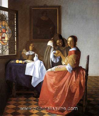 Vermeer la Jeune fille au verre de vin