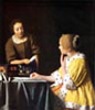 Vermeer Jeune Femme avec une servante tenant une lettre