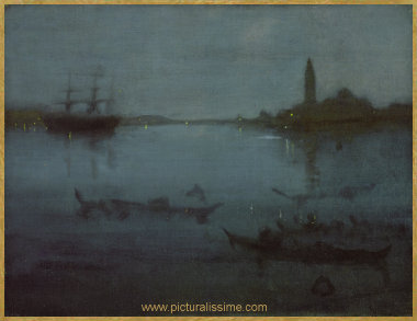 Whistler Nocturne bleue et argent la lagune Venise