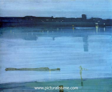 Whistler Nocturne en bleu et argent