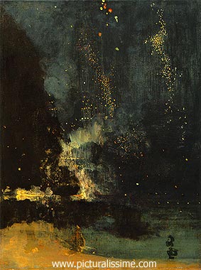 Whistler Nocturne en noir et or