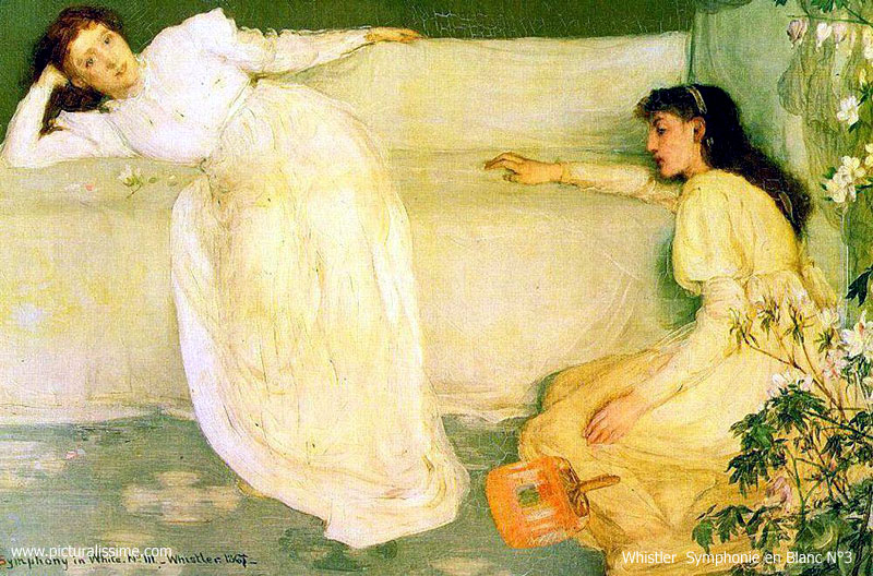 Copie Reproduction de Whistler Symphonie en Blanc N°3