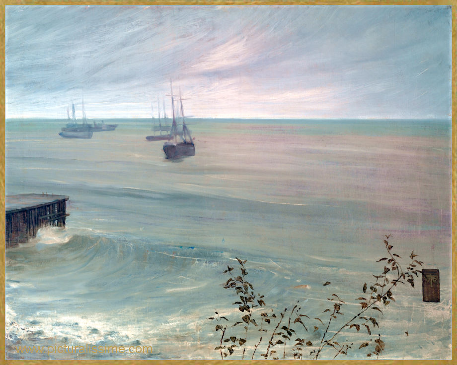 Copie Reproduction de Whistler Symphonie en gris et vert l'océan