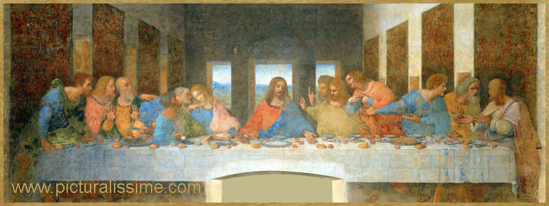 Tableau Célèbre de Vinci La cène le dernier Diner