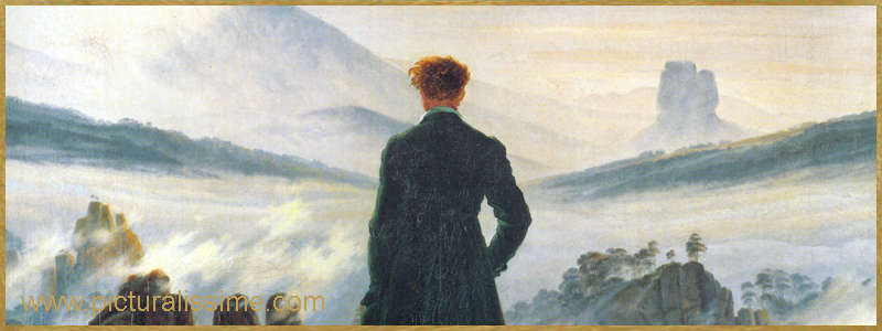 Tableau Célèbre Friedrich Voyageur au dessus de la mer de brume