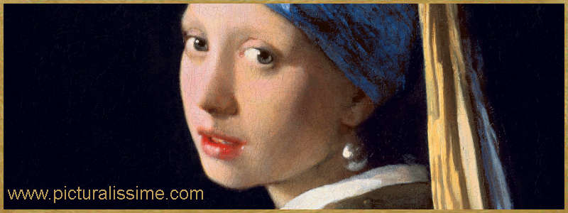 Tableau Célèbre Vermeer Jeune fille à la perle